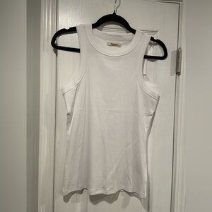 NWOT Madewell Size XXS White Ribbed Supima Cotton Racerback Tank Top Stretch